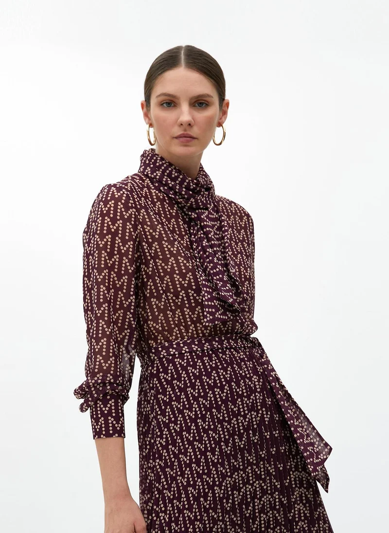 لولا كساديمونت Pleated Long Logo Dress
